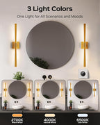 JACKYLED Modern Bathroom Light Fixtures Over Mirror 3 Color Temperatures 2-Head - Image 6