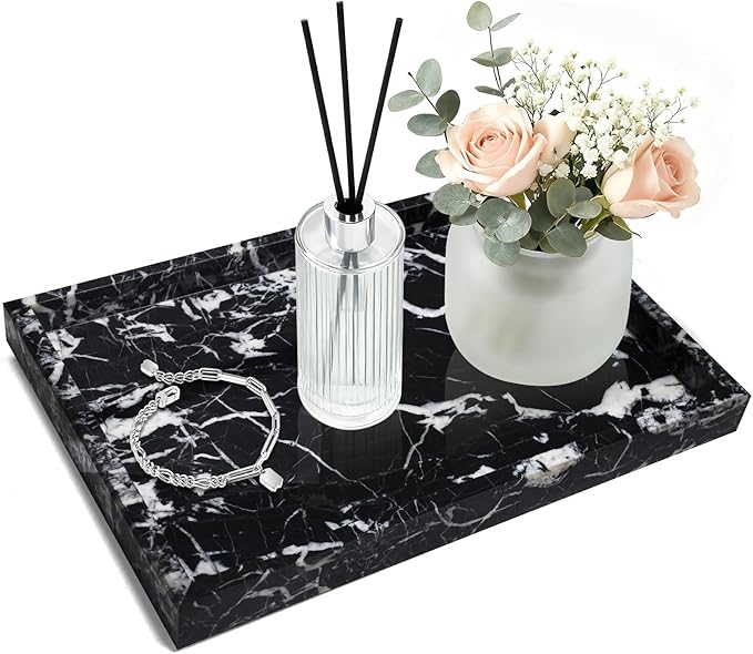 Pure Natural Marble Tray for Bathroom, Sink. Cosmetics, toiletries, etc. can be by Unknown