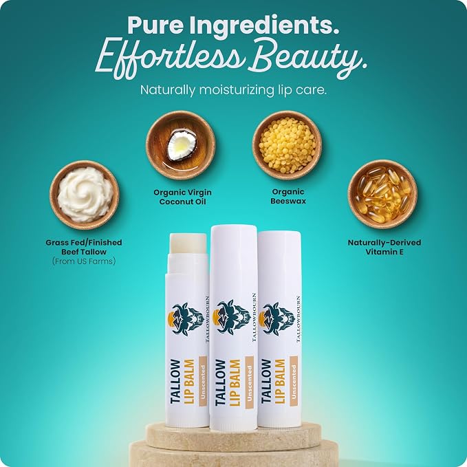 Moisturizing Tallow Lip Balm – Grass-Fed Beef Tallow - Image 4