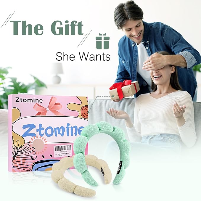 Ztomine Spa Headbands, Terry Cloth Headband Face Wash Headband Combo Pack - Image 5