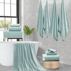 Ycosy 8-Piece Bath Towels Set, 2 Oversized Bath Sheet, 2 Hand Towels and 4 - Image 7