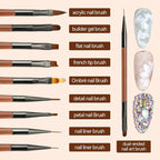 Nail Art Brushes Set with Nail Stand Holder - Image 4