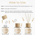 Reed Diffuser Set, Binca Vidou Lavender & Osmanthus Natural Perfume Scent Oil - Image 9