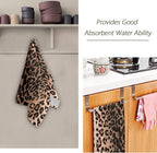Brown Black Leopard Print Hand Towels - Image 6