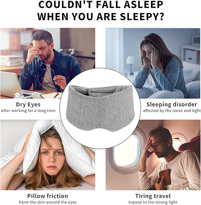 Sleep Mask for Men Women, 100% Cotton Sleep Eye Mask - Image 2