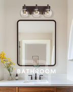 Bathroom Light Fixtures Over Mirror, 3-Light Oil Rubbed Bronze Vanity Light - Image 5