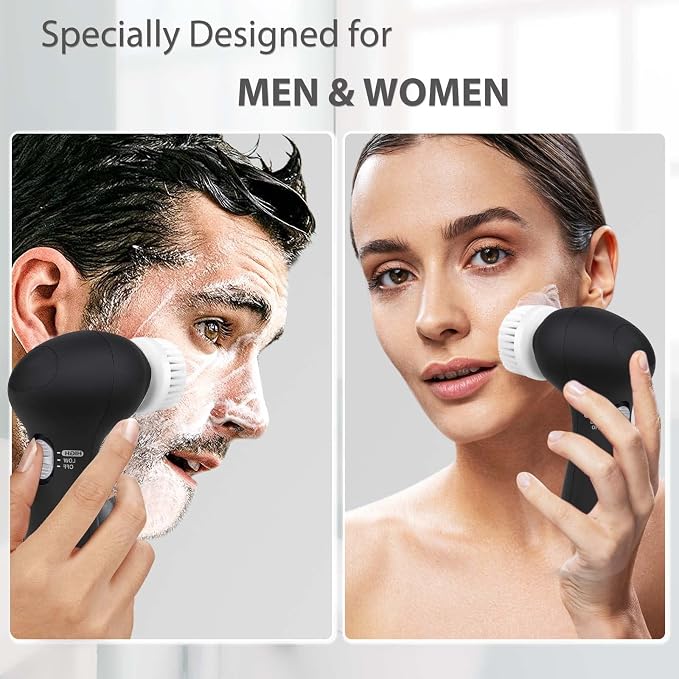 Facial Cleansing Brush Face Scrubber: CLSEVXY Electric Face Spin Cleanser - Image 4
