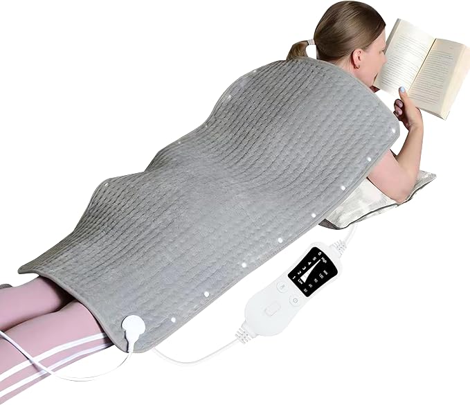 Extra Large Heating Pad, Relieves Back Pain, 6 Quick Heat Settings（86°F-149°F） by Buynow