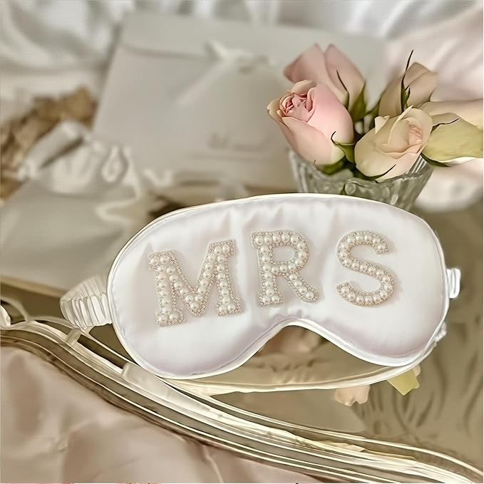 Bride Eye Mask, Pearl Bridal Shower Gifts to Adjust Night Sleep, Sleeping Maskes - Image 6