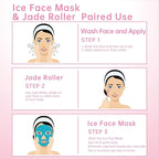 ZNÖCUETÖD Ice Face Facial Jade Roller and Ice Face Mask Cold Cooling Gel Mask - Image 6