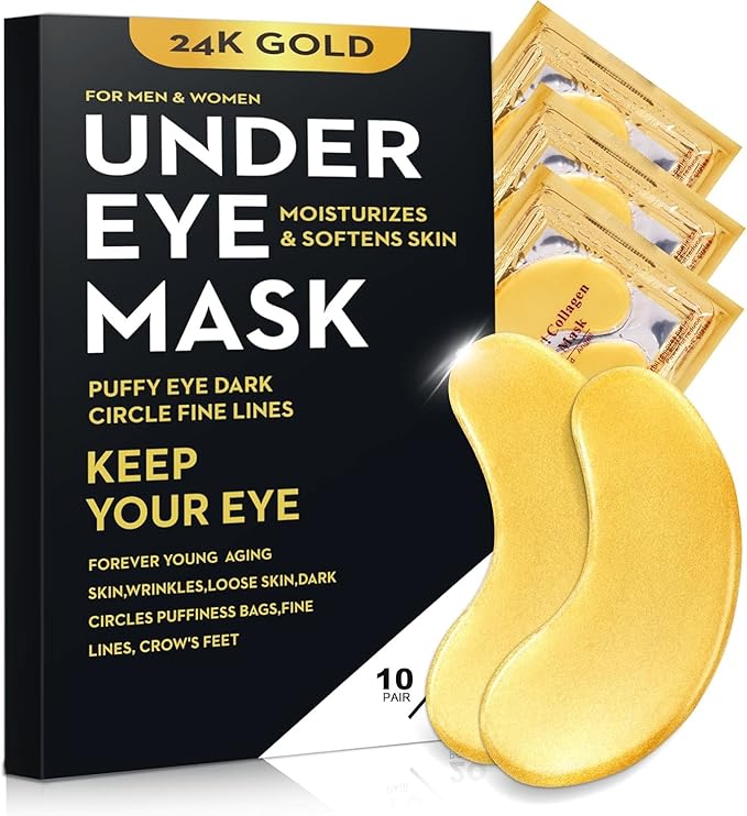 20Pcs/10Pairs Under Eye Patches Gold by Bukamkom