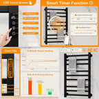 ENZE Smart Heated Towel Rack, 9-Bar Wall-Mounted Electric Towel Warmer 230W - Image 4