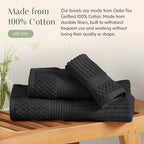 Springtree Home 100% Cotton Bath Towel Set | 6 Piece Set | Absorbent & - Image 3