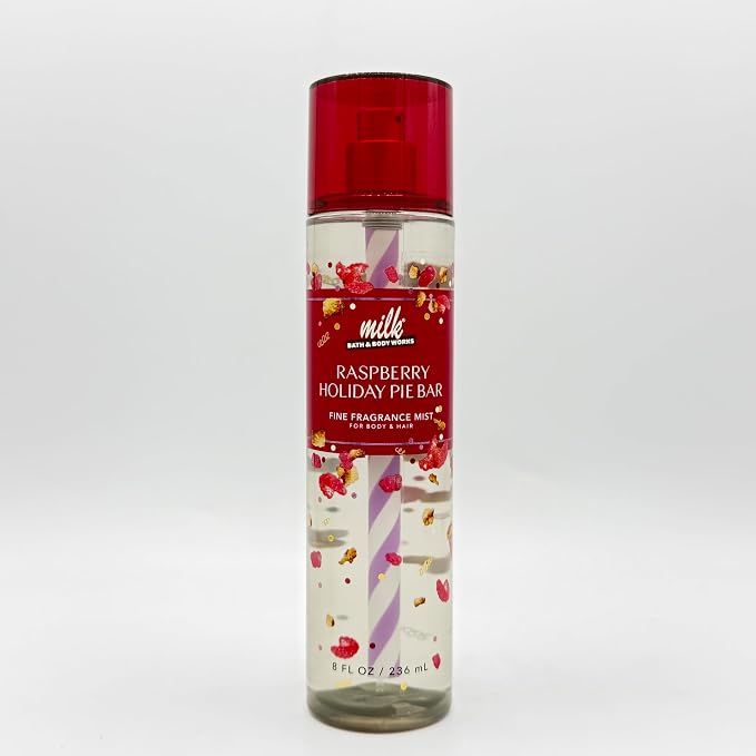 Bath & Body Works Milk Raspberry Holiday Pie Bar 4-Piece Gift Set | Includes: - Image 6