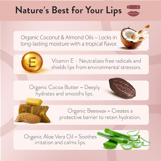 Moroccan Magic Coconut Almond SPF 15 Lip Balm | Argan Oil & Essential Oils | - Image 3