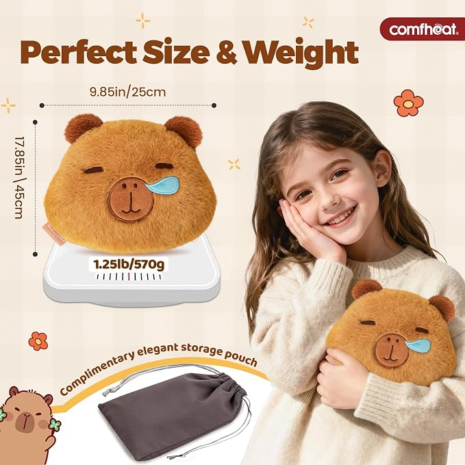 Capybara Microwave Heating Pad for Pain Relief, Moist Heat Pack Unscented Hot - Image 6