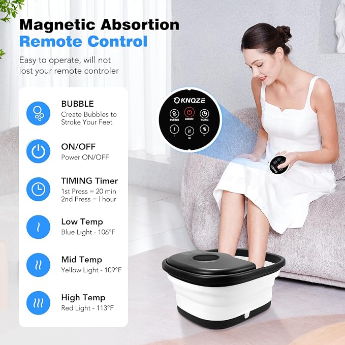 KNQZE Collapsible Foot Spa Bath - Image 3