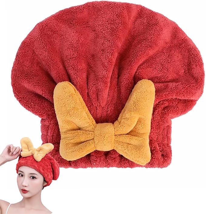 Microfiber Hair Drying Cap, Ultra Absorbent Hair Towel Wrap Turban by YUMINGUHC