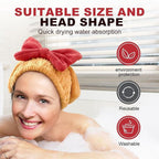 2Pcs Ultra Absorbent Hair Quick Drying Towel, Microfiber Hair Towel, Soft Bow - Image 6