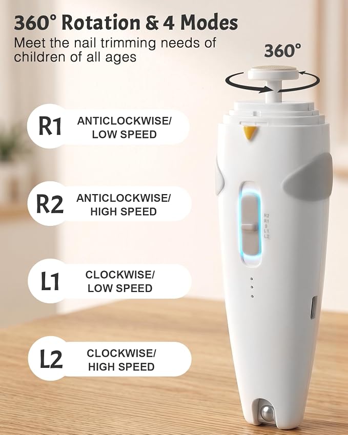 Lictin Baby Healthcare and Grooming Kit, 26 in 1 Rechargeable Nail Trimmer - Image 5