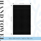 White Classic Luxury Black Hand Towels - Image 4