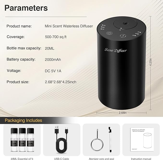 Waterless Essential Oil Diffuser Starter Kit - Image 8