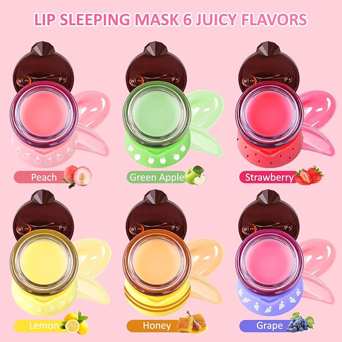 VISRIE 6 PCS Bee Lip Balm Lip Mask Honey Pot, Valentines Day Gifts, - Image 2