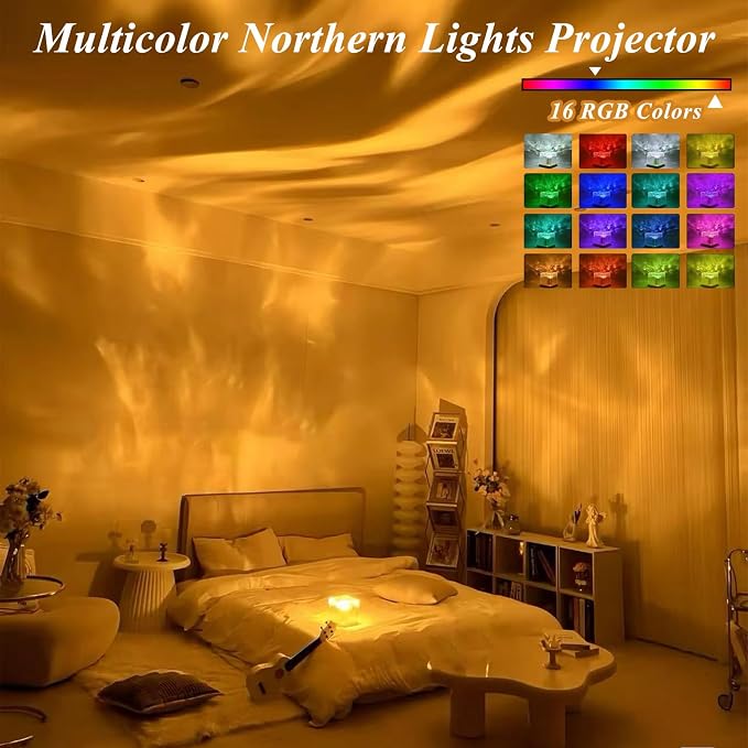 Northern Lights Projector Touch, 16 Colors Changing Light Dimmable Mood Lighting - Image 2