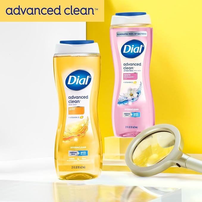 Dial Body Wash, Advanced Clean Gold, 16 Fl Oz, Hydraclean Complex & Vitamin E - Image 9