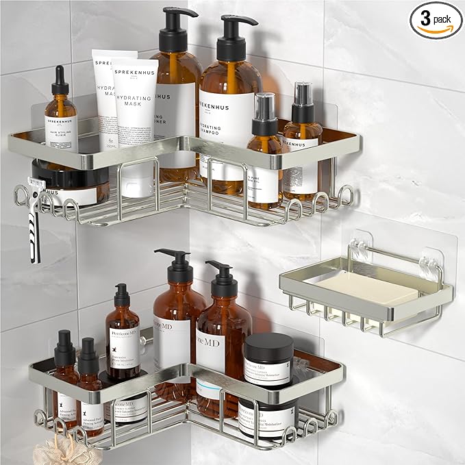 YASONIC Corner Shower Caddy, Rustproof Stainless Steel Bathroom Organizer by YASONIC