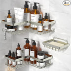 YASONIC Corner Shower Caddy, Rustproof Stainless Steel Bathroom Organizer by YASONIC