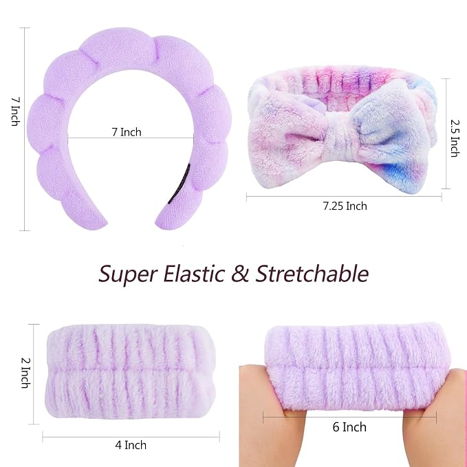 VELSCRUN 6 Pack Spa Headband, Makeup Headband, Face Wash Headbands, Skincare - Image 6