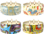 Set of 4 Triple Wick Citronella Candles Perfect - Image 2