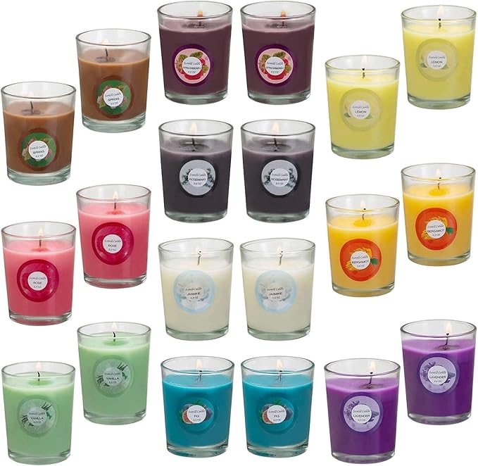 YOROXRG Scented Candles, Strawberry, Aromatherapy Candles, Soy Wax Glass Jar by YOROXRG