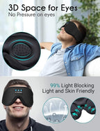 LC-dolida Sleep Mask with Bluetooth Headphones, Sleep Headphones Bluetooth - Image 3