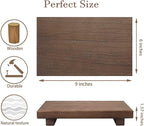zoocatia Small Wood Tray Pedestal Stand Farmhouse Bathroom Decor Decorative - Image 6