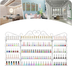 5-Tier Wall-Mounted Nail Polish Storage Racks Set of 3, Metal Cosmetic Display - Image 5