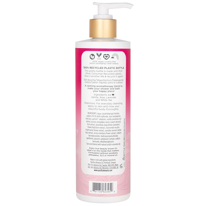 Pacifica Island Vanilla Body Wash Aloe + Hyaluronic Acid, Daily Cleansing - Image 15