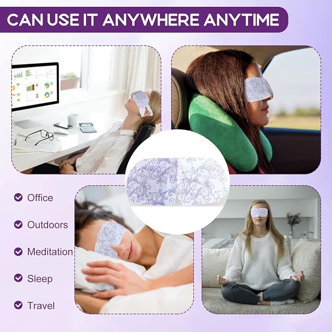 XPCARE 24 Pack Steam Eye Masks for Dry Eyes, Self Heated Steam Warm Eye Mask - Image 7