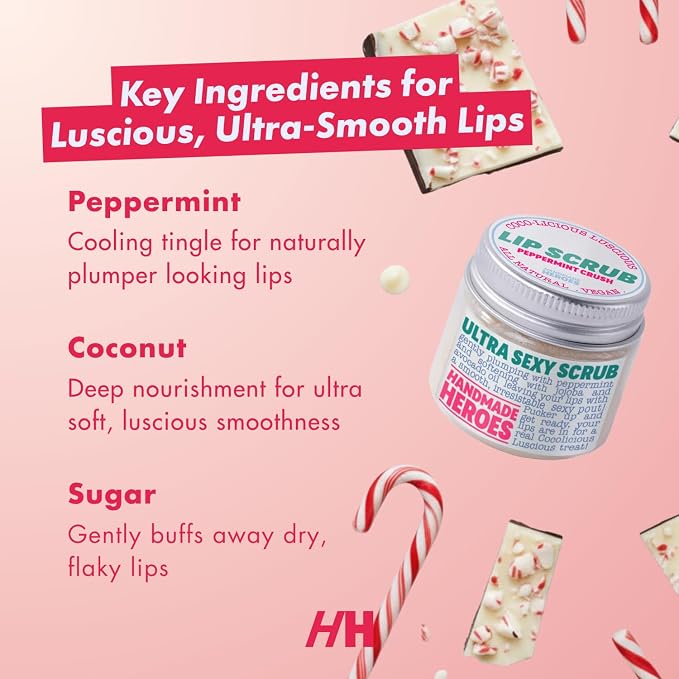 Handmade Heroes Peppermint Lip Scrub - Image 3