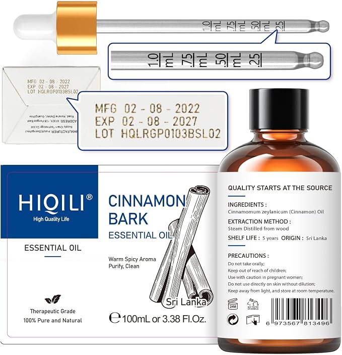 HIQILI Cinnamon Essential Oil for Spary, Garden and Kitchen - Image 8