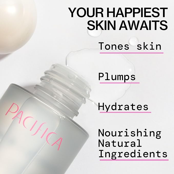 Pacifica Happy Water Hydrating Facial Toner – Vegan Ceramides, Hyaluronic Acid - Image 2