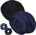 Sleep Cap Bonnet for Sleeping, Adjustable Cooling Ice Silk Lined Hair Bonnets by ROYBENS