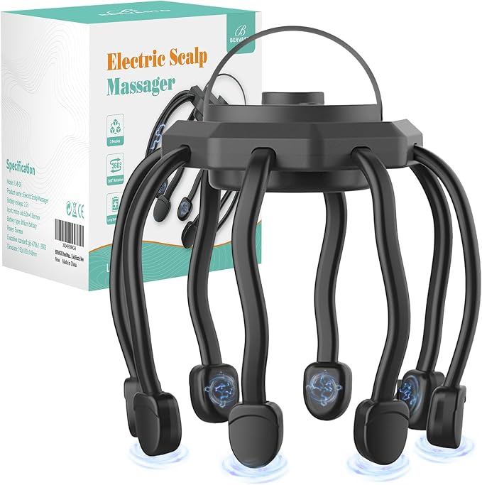 Head Massager Scalp Electric by BERVASTO
