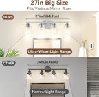 VerRon 4-Light Bathroom Light Fixtures, Classic Wall Light Fixture - Image 6