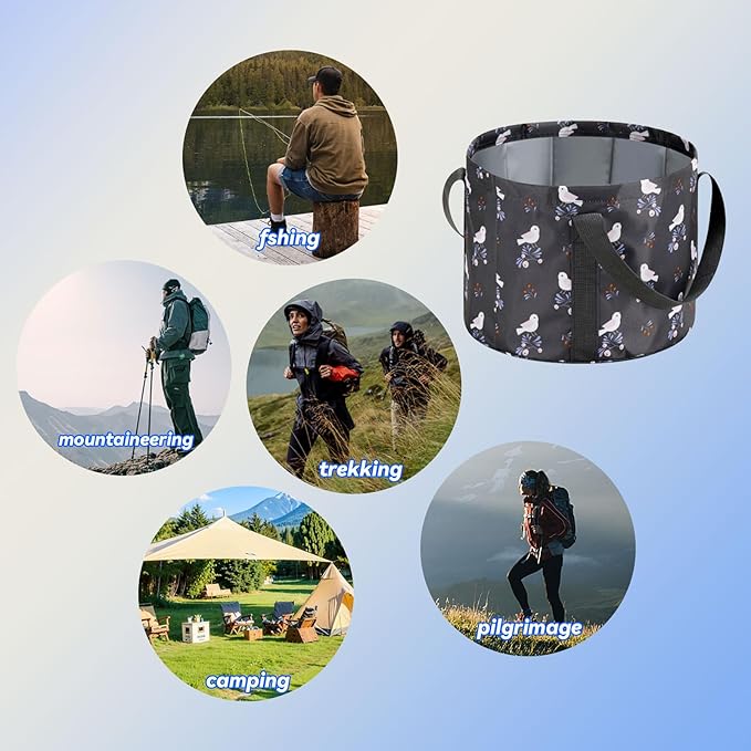 Portable Travel Foot Bath Tub, Collapsible Bucket - Image 3