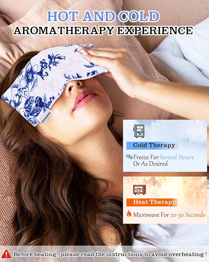 Lavender Eye Pillow for Relaxation, Sleep – Weighted Eye Mask for Headache - Image 4