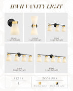 Set of 2 Wall Sconces for Bathroom, HWH 1-Light Bathroom Vanity Light - Image 7