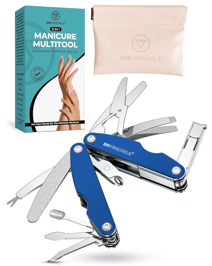 Manicure and Pedicure Kit - 9 in 1 Professional Manicure Set by DRFRIEDELS