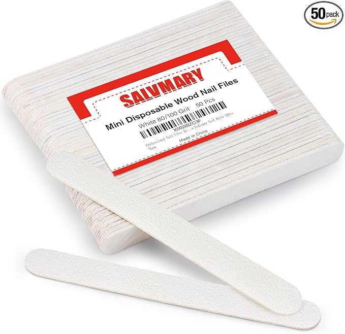Professional Nail Files Double Sided Emery Board 80/100 Grit by SALVMARY